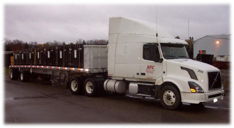 Off-site truck shipment of waste